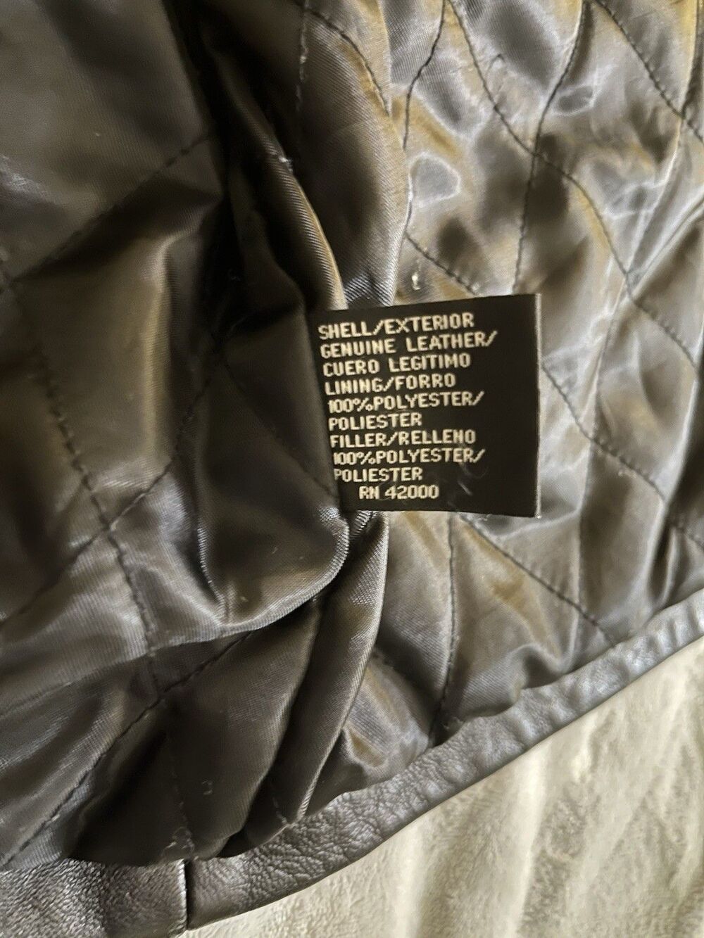Knightsbridge Men's L Black Leather Jacket Button Front Lined Pockets Mid-Length - Picture 9 of 10